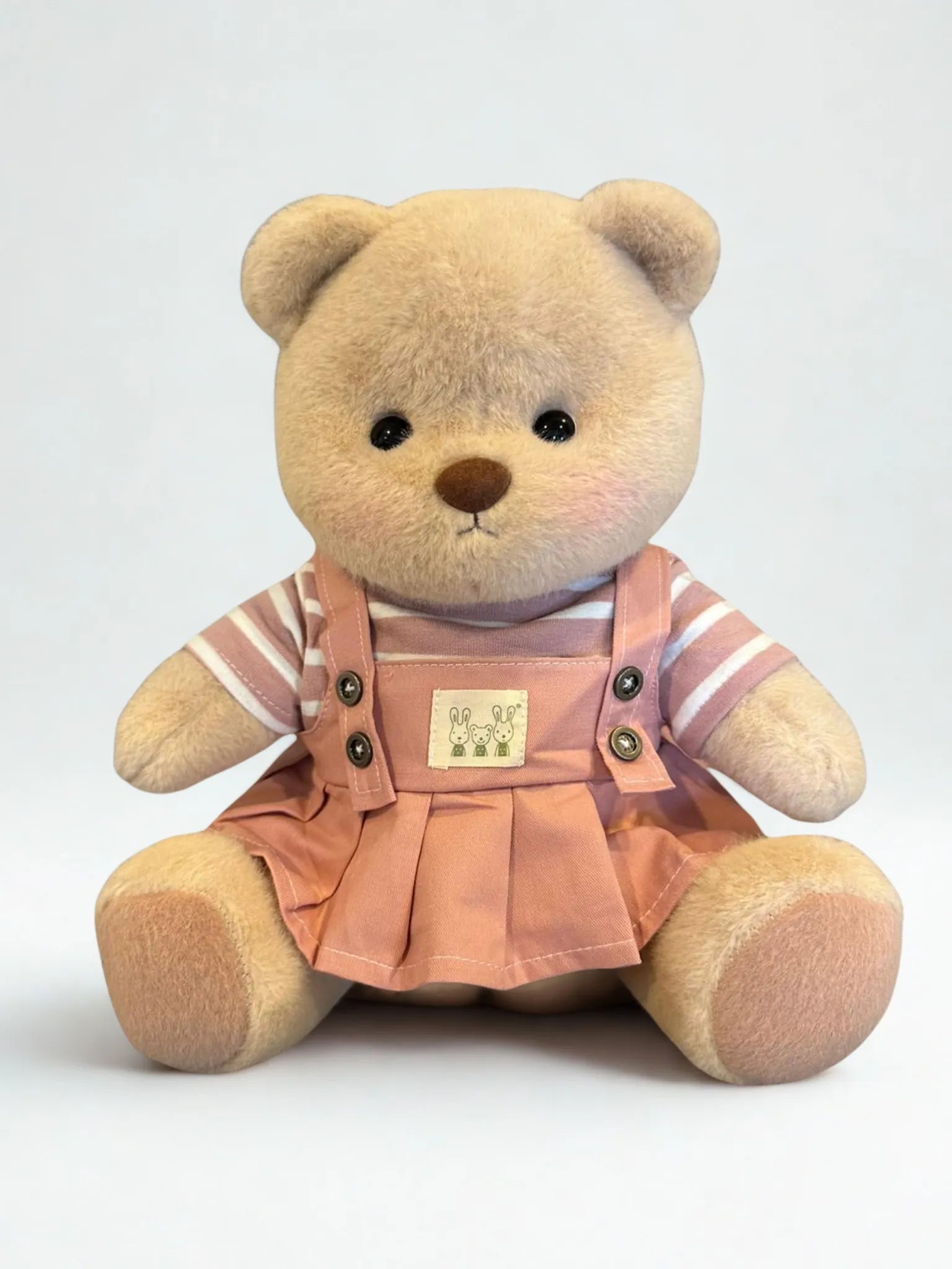 30cm-es plüssmackó és pink szett